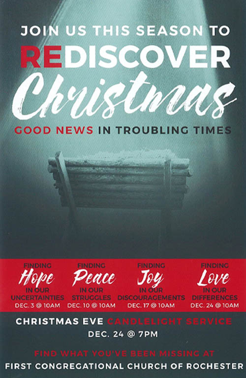 Rediscover Christmas event flyer